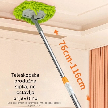 Chenille mop za kućno čišćenje, uklanjanje prašine, mopanje podova, čišćenje zidova i stropova, suho i mokro čišćenje, za drvene podove
