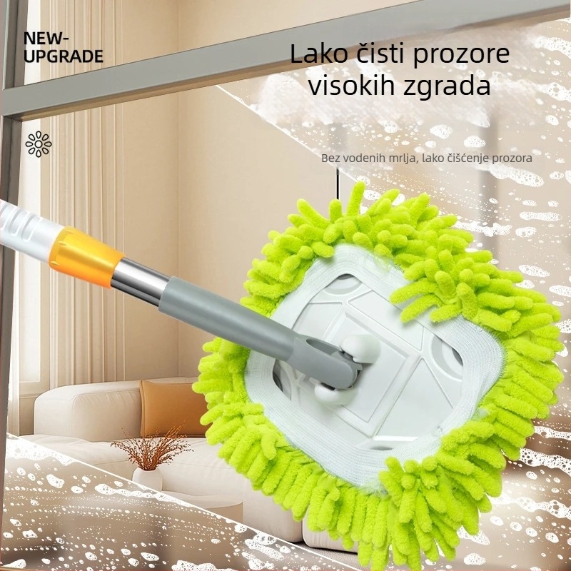 Chenille mop za kućno čišćenje, uklanjanje prašine, mopanje podova, čišćenje zidova i stropova, suho i mokro čišćenje, za drvene podove