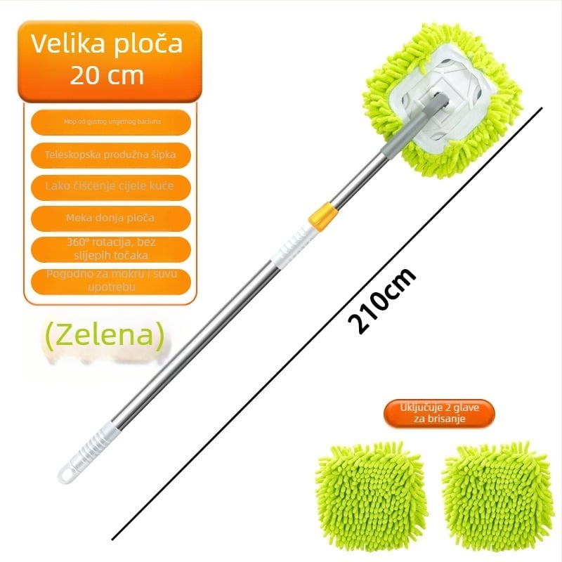 Chenille mop za kućno čišćenje, uklanjanje prašine, mopanje podova, čišćenje zidova i stropova, suho i mokro čišćenje, za drvene podove