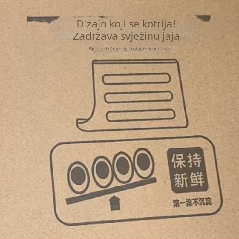 Kuhinjska kutija za jaja s višeslojnom kliznom policom u hladnjaku, automatska pomična tača za jaja, zaštita od padova