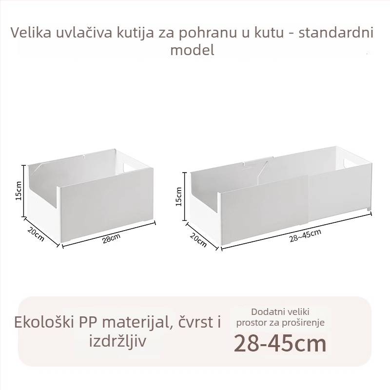 Nayoumei teleskopska pravokutna stolna kutija za pohranu – za štapiće, kozmetiku i druge sitnice
