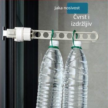 Classic Crown Nehrđajući čelični vanjski sušitelj za odjeću, prijenosni jednopolni dizajn za balkon ili prozor