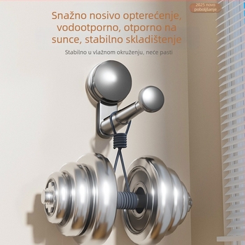 Zidni držač za odjeću s usisnom čašom, teleskopskim produženjem i organizatorom odjeće