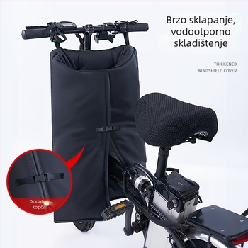 Univerzalna navlaka za ručke na sklopivom električnom biciklu, otporna na vjetar i topla