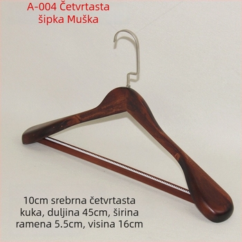 Retro drvena vješalica s širokim ramenima za garderobu