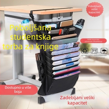 Vješena torba za knjige za srednjoškolce, s velikim kapacitetom, stolni organizator za knjige