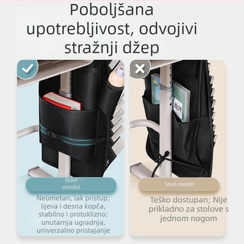 Vješena torba za knjige za srednjoškolce, s velikim kapacitetom, stolni organizator za knjige