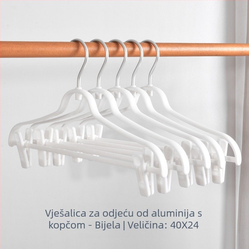 Plastična vješalica s protukliznim kukom za odjeću, ormar i sušenje – moderni minimalistički dizajn za kapute i hlače