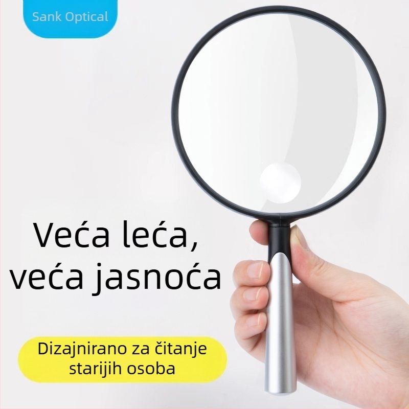 Ultra lagana ručna povećalo s HD povećanjem, ekstra velika leća za čitanje, pogodno za starije osobe, djecu i učenike.
