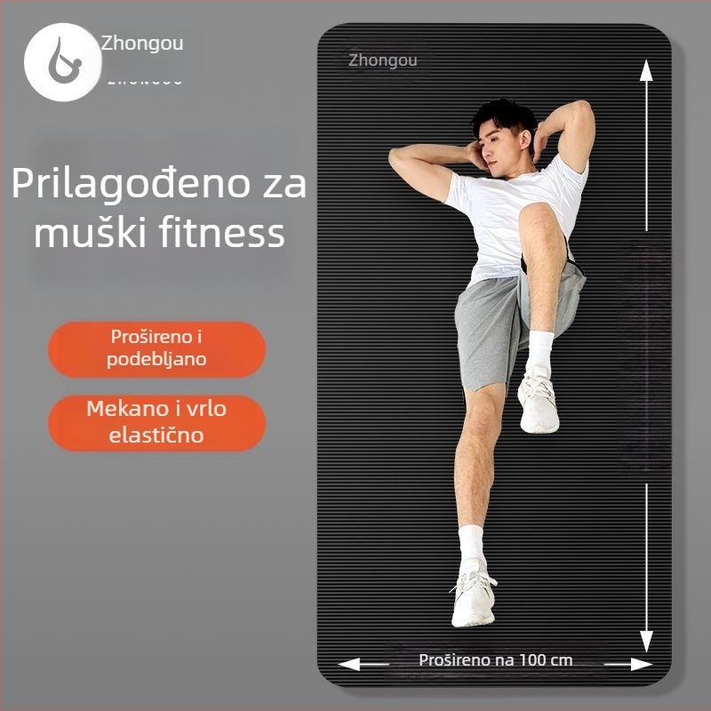 Uniseks debela protuklizna fitness podloga s dvostrukim apsorpcijom udara, za ples i jogu, joga podloga tipa 70