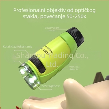Prijenosni mikroskop i teleskop za djecu - set za znanstvene eksperimente za učenike osnovnih i srednjih škola