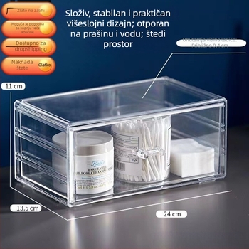 Stolni organizator za kozmetiku, ruž za usne i nakit, ladica za šminku, mogućnost slaganja