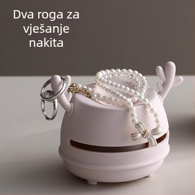 Silikonski organizator spužvica za šminku u obliku rogova jelena, prijenosno, prozračno, višefunkcionalno