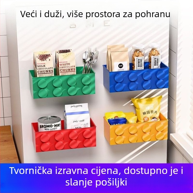 Snažna magnetska kutija za pohranu hladnjaka s blokovima, dekorativna kutija za hladnjak, magnetska zidna polica