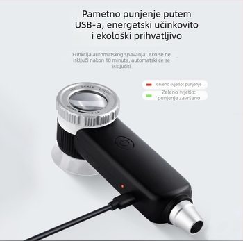 Višefunkcijska lupa visoke rezolucije sa LED svjetlom za profesionalnu identifikaciju Wenwan nakita, duhana i vina te čajnika od ljubičaste glinene – punjiva.