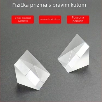 Optički eksperimentalni prizmi: pravokutni prizmi za raspodjelu zrake, prozirni mali prizmi s djelomičnom propusnošću i refleksijom