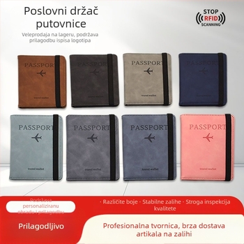 PU kožni držač za putovnicu s RFID zaštitom, višestruki pretinci za kartice, organizator putnih karata i dokumenata — premium torba za dokumente