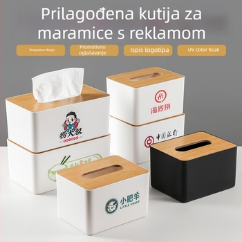 Kreativna kutija za maramice s mogućnošću tiska logotipa, minimalistička visokokvalitetna kutija za automobil, svestrana kutija za pohranu