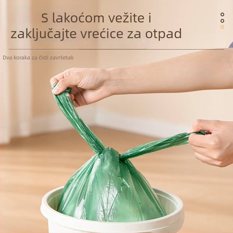 Crne kućne vreće za smeće, debeli, u stilu prsluka, srednje i velike veličine, za kuhinju.