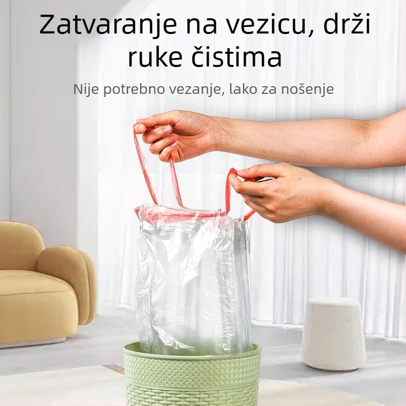 Teške vreće za smeće s vezicom, kućna upotreba, PE materijal, veliki, jednokratni
