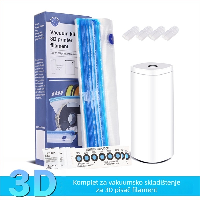 Vakuumska vrećica za skladištenje potrošnog materijala za 3D ispis s pumpom, otporna na prašinu i vlagu