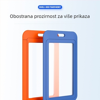 Dvostrano prozirni plastični držač iskaznice s kaišem
