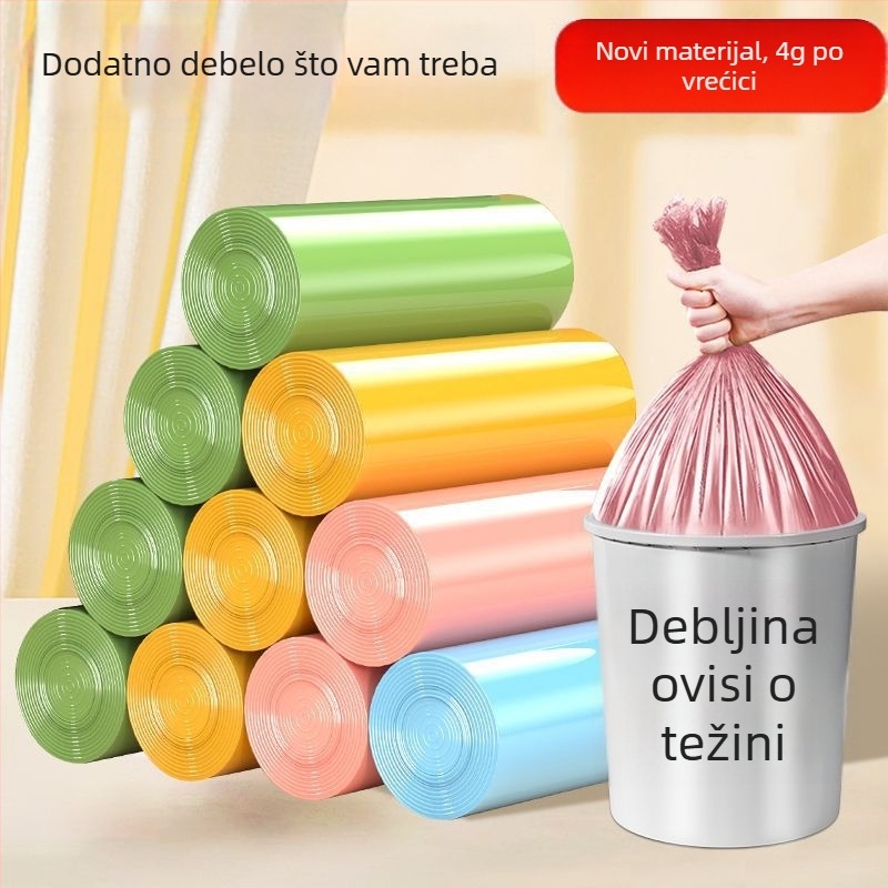 Crne debele vreće za otpad s ručkama, kućna upotreba, veličina srednja–velika