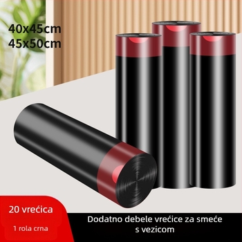 Kućne vrećice za smeće sa šnurlom, otporne, velike veličine, automatsko zatvaranje, kuhinjski paket