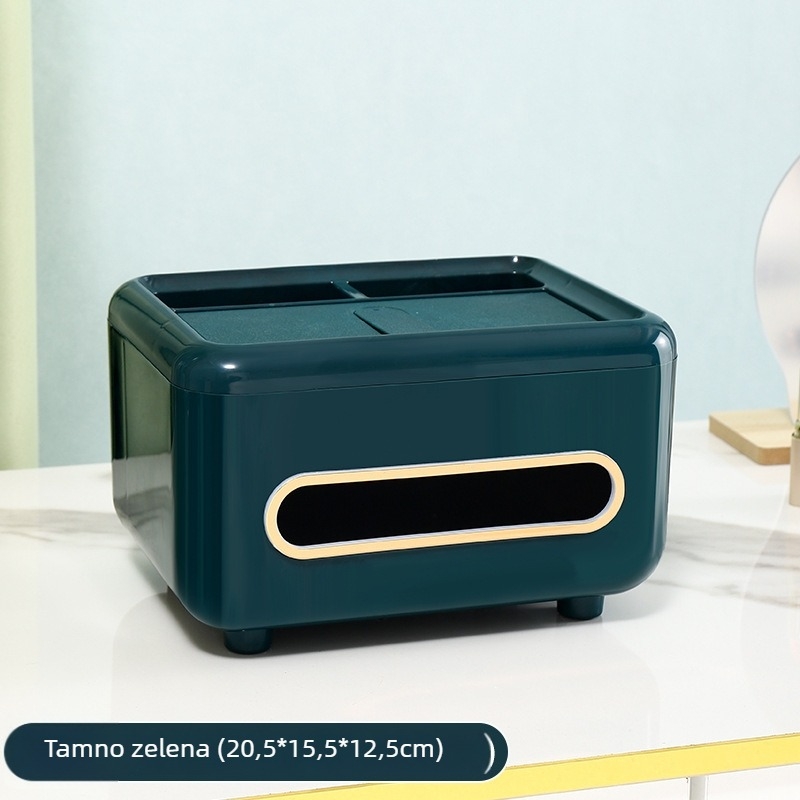 Stolna kutija za maramice – premium modern dizajn, dnevni boravak, višefunkcionalno skladište za daljinski upravljač