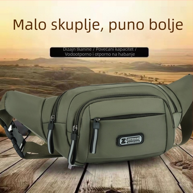 Kaišna torba s velikim kapacitetom, višenamjenska, izdržljiva platnena torba, unisex za outdoor sportove
