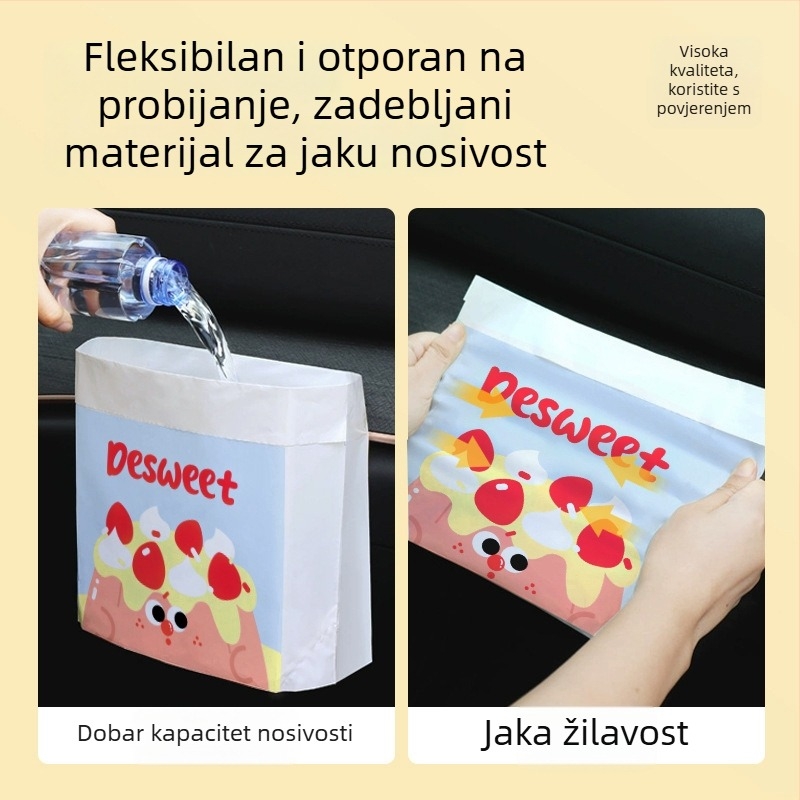 Ljepljiva stojna vrećica za smeće za stol, auto i ured