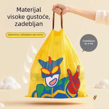 Debele vreće za smeće sa šnuralom, velike veličine, za kuću, ured i dom studentima, ekonomsko pakiranje, velik kapacitet