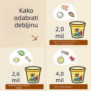 Debele vreće za smeće sa šnuralom, velike veličine, za kuću, ured i dom studentima, ekonomsko pakiranje, velik kapacitet