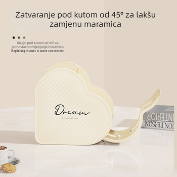 Kutija za maramice u obliku srca, za stol i dnevni boravak, moderan dizajn