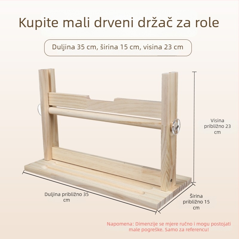 Drveni stalak za svitke za kaligrafiju i slikanje, dugački stalak