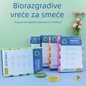 Velike debele vreće za smeće s plosnatim otvorom, stil torbe, za kućnu upotrebu