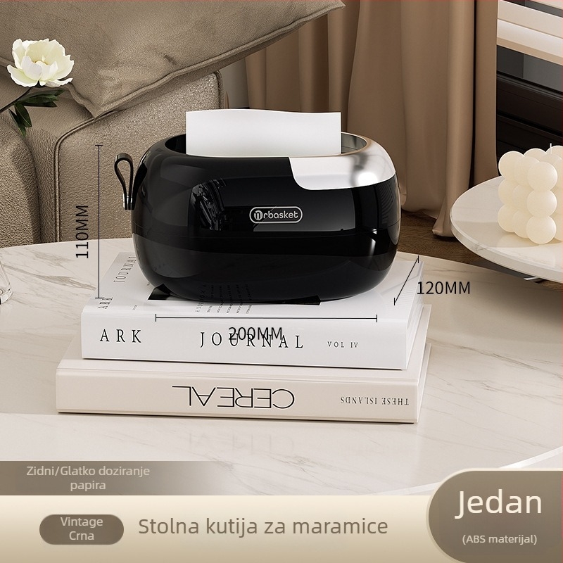 Stenska kutija za papirnate maramice u nordijskom minimalističkom stilu, za dom, dnevni boravak, spavaću sobu i kuhinju, spremište rola papira