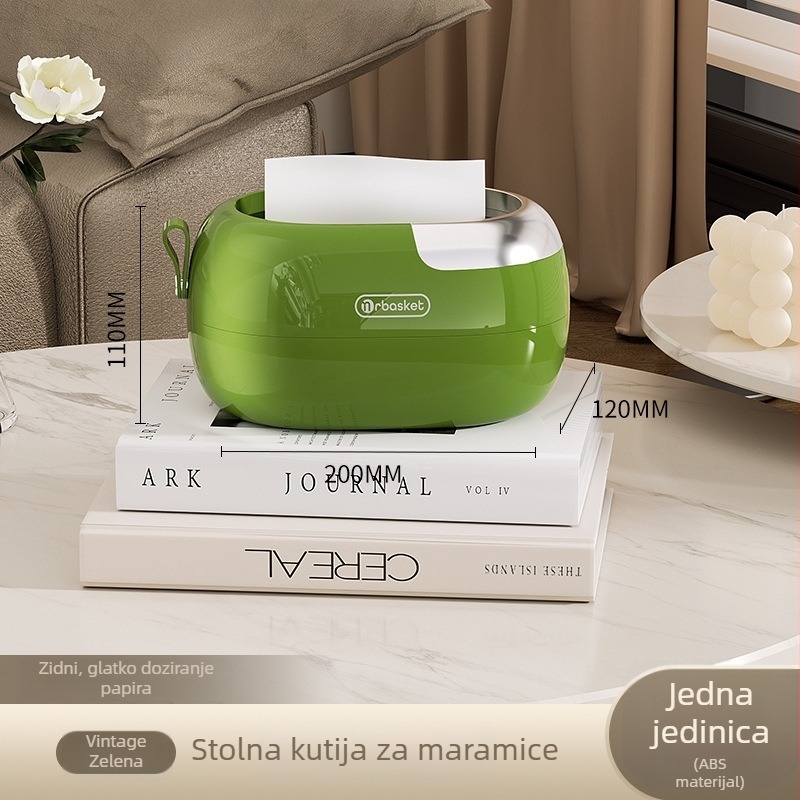 Stenska kutija za papirnate maramice u nordijskom minimalističkom stilu, za dom, dnevni boravak, spavaću sobu i kuhinju, spremište rola papira