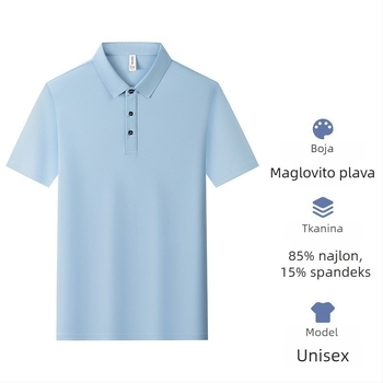 Prilagođena polo majica za radnu odoru, s izvezenim logotipom, kratkim rukavima, velikih veličina