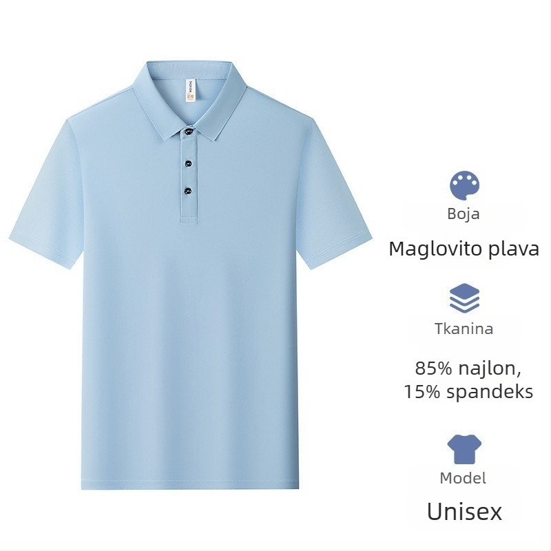 Prilagođena polo majica za radnu odoru, s izvezenim logotipom, kratkim rukavima, velikih veličina