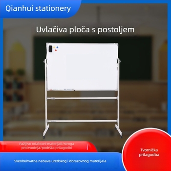 Prilagođena dvostruka magnetska bijela ploča sa stalkom, prijenosna – za nastavu, obuku, bilješke i pisanje u uredu
