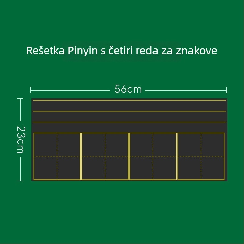 Magnetska ploča za učenje s Pinyinom i engleskim mrežnim linijama, mala kućna magnetska ploča, vodootporna
