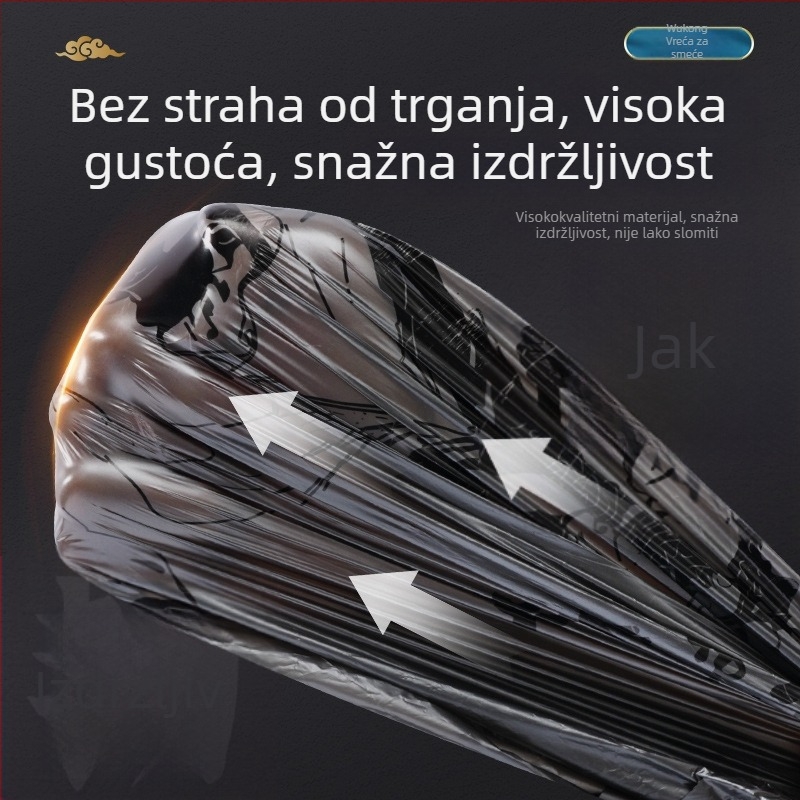 Smeće vrećice sa šnuralom, izuzetno debele, kućna upotreba, prijenosne, jednokratne plastične vrećice za kuhinju
