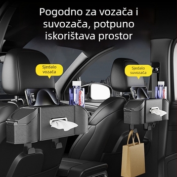 Organizator za stražnju sjedalu s kutijom za maramice – viseći interijer automobila