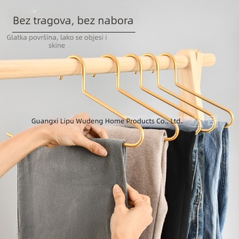 Vješalica za hlače od aluminijske legure, oblik guske, Z-klip, protuklizno, bez tragova, skladišna polica