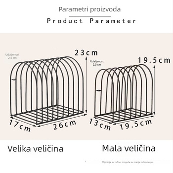 Željezni umjetnički minimalistički stolni držač za šešire i skladištenje, višeslojni kućni regal
