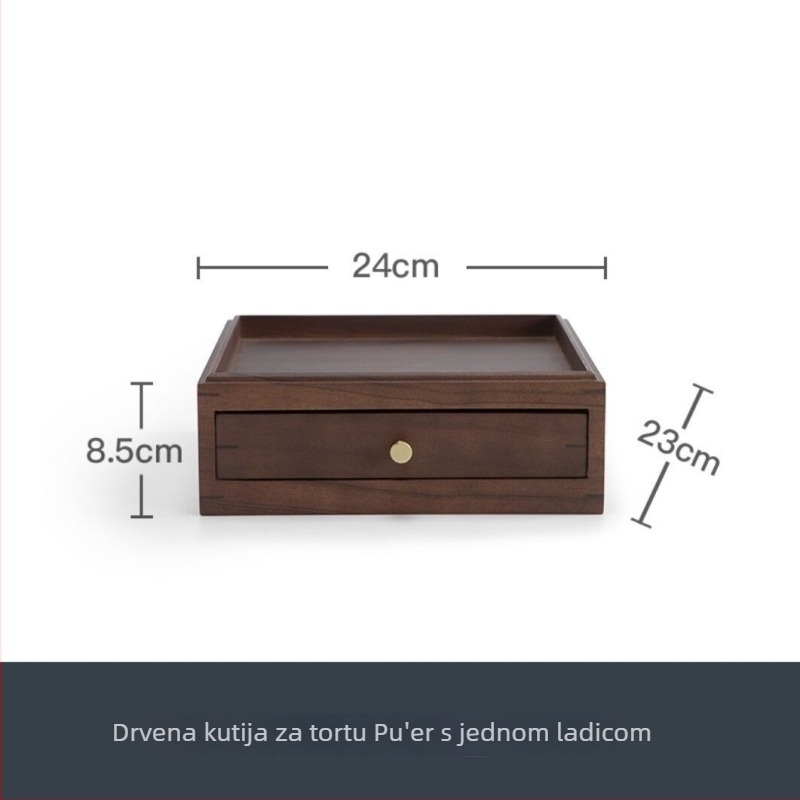 Drvena kutija za Pu'er čajnu ploču s višestrukim slojevima i ladicama, kineski stil, za kućnu upotrebu