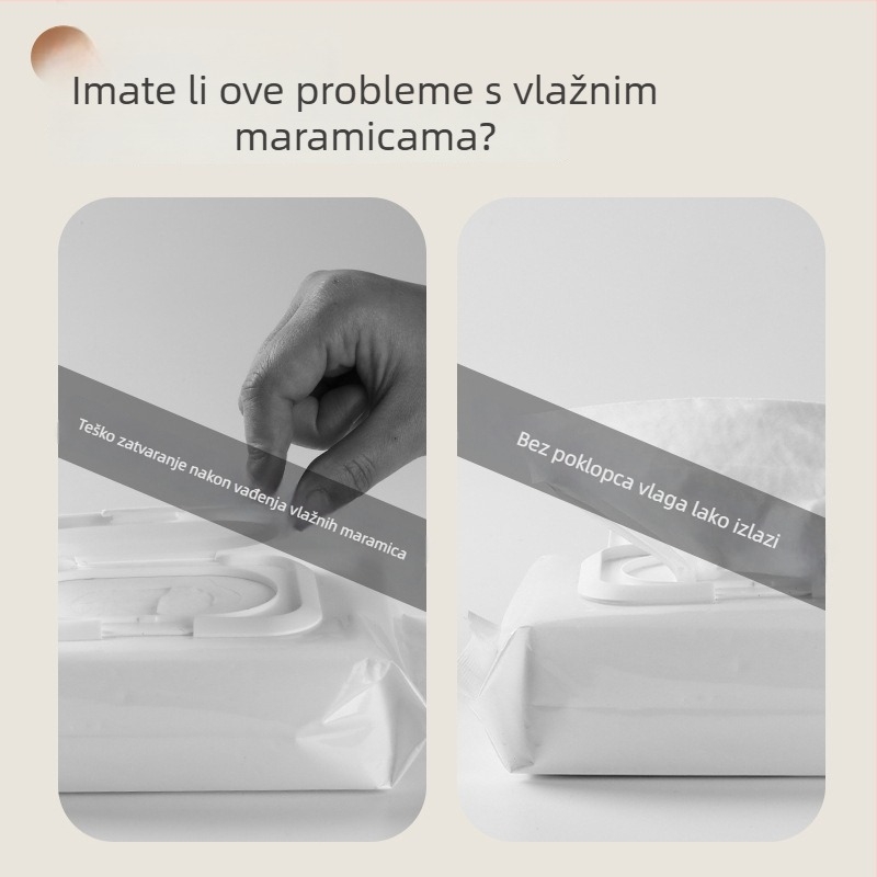 Višenamjenska prijenosna kutija za mokre maramice za auto, dom i putovanja