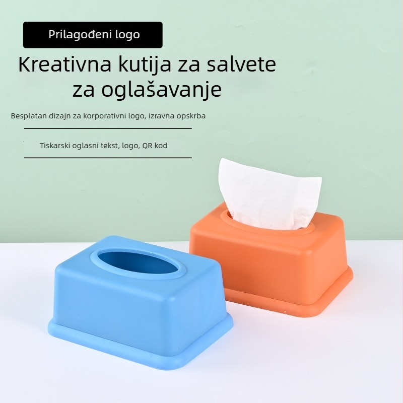 Plastična kutija za salvete s logotipom i QR kodom
