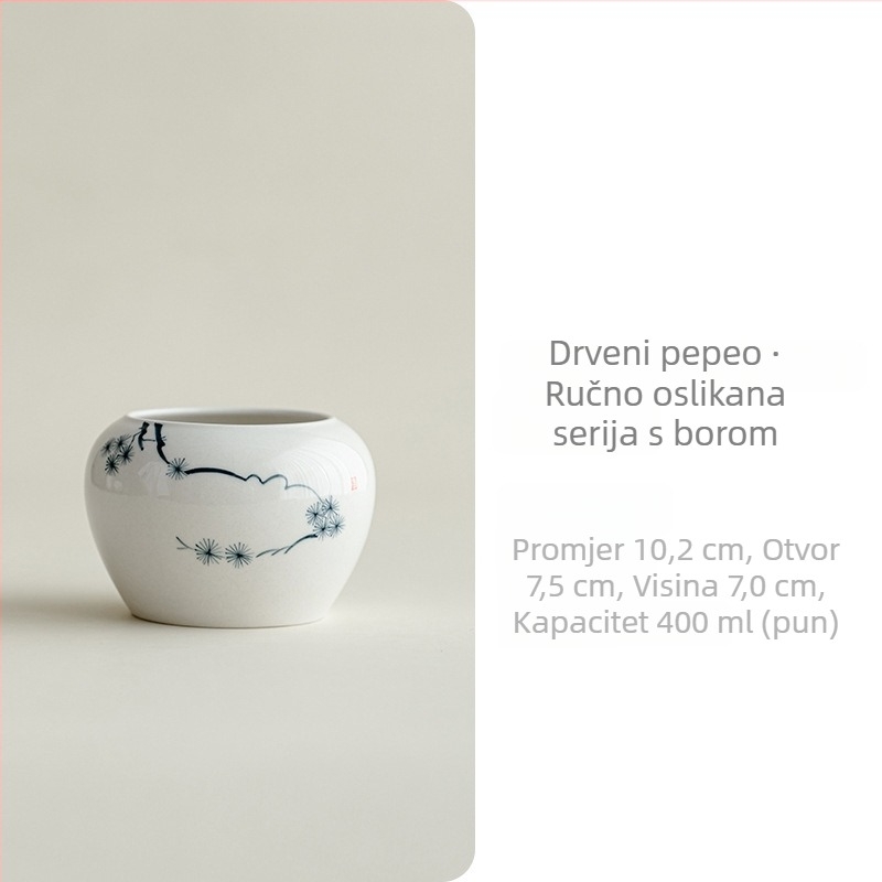 Keramička posuda za pranje čaja za Gongfu čajnu ceremoniju, mala veličina, posuda za čajne taloge i vodu